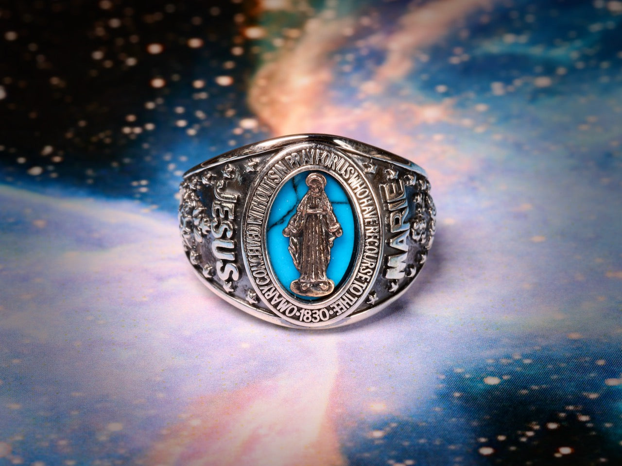 【M : 15号相当】「AGUA × MARIA」リング ※新品 Mary College Ring -Turquoise- / NCAS-210 – amp japan
