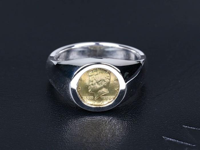 【再値下げ】　【美品】 amp japan エリザベス　コインリング　ダイヤモン amp japan 指輪 リング Small Elizabeth Coin With Diamond Ring