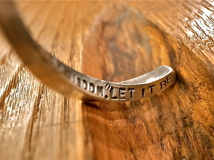 amp japan Twisted Bangle ツイストバングル LET IT BE Stamped & Twisted Bangle -Thick- – amp japan